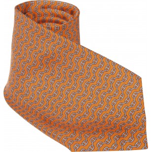 Corbata 100% seda estampada HOWARDS LONDON,naranja